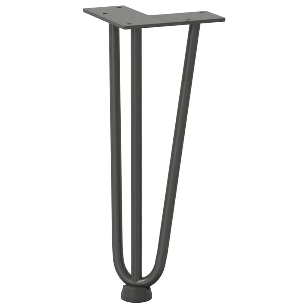 Haarnadelbeine für Couchtisch 4 Stk. Anthrazit 30 cm Massivstahl