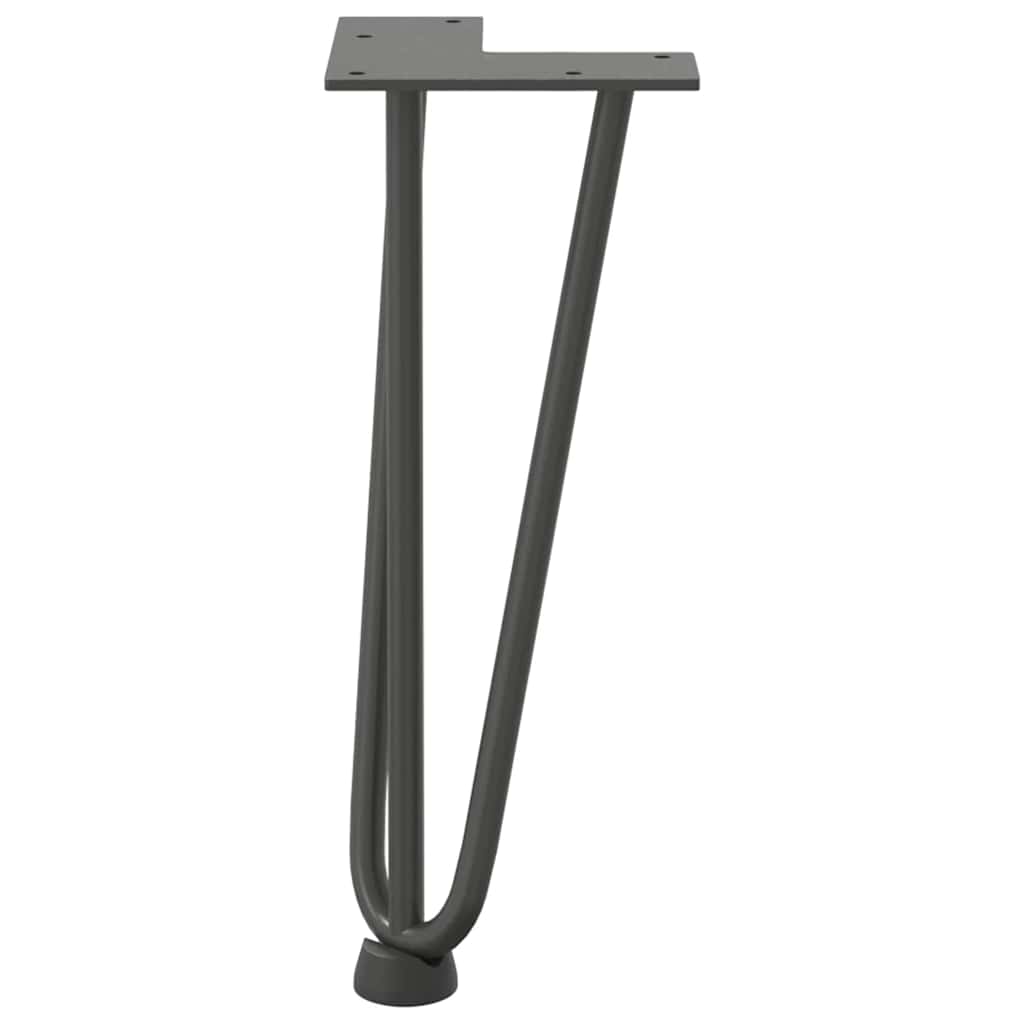 Haarnadelbeine für Couchtisch 4 Stk. Anthrazit 30 cm Massivstahl
