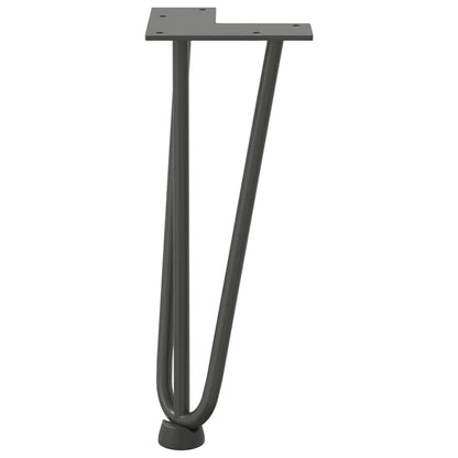 Haarnadelbeine für Couchtisch 4 Stk. Anthrazit 30 cm Massivstahl