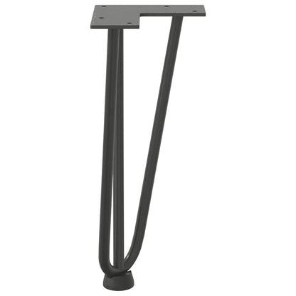Haarnadelbeine für Couchtisch 4 Stk. Anthrazit 30 cm Massivstahl