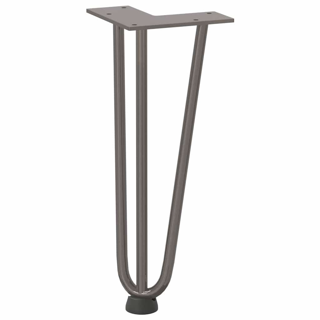 Haarnadelbeine für Couchtisch 4 Stk. Naturstahl 30 cm Massivstahl