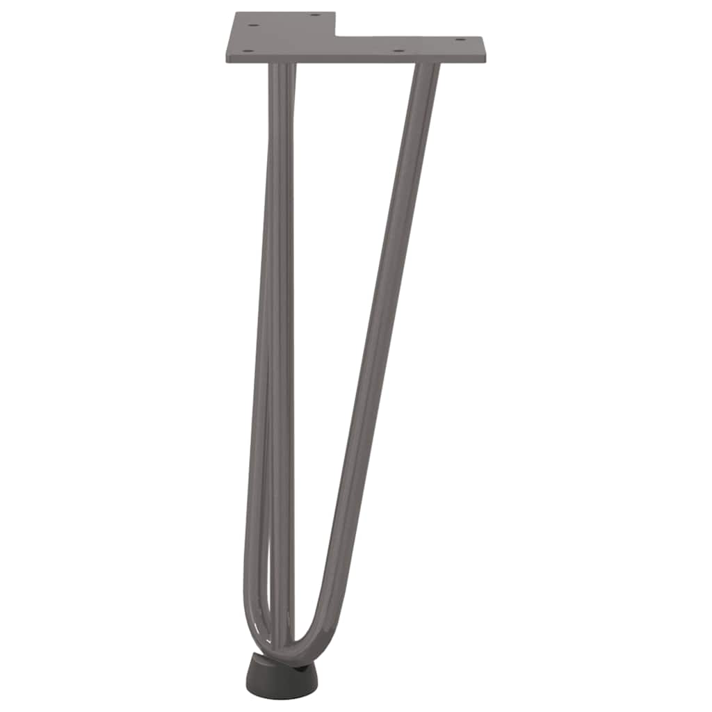 Haarnadelbeine für Couchtisch 4 Stk. Naturstahl 30 cm Massivstahl