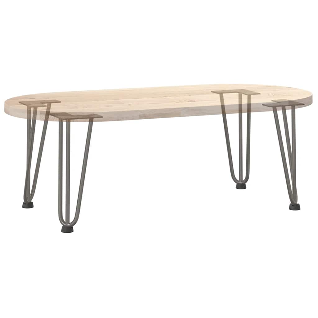 Haarnadelbeine für Couchtisch 4 Stk. Naturstahl 30 cm Massivstahl