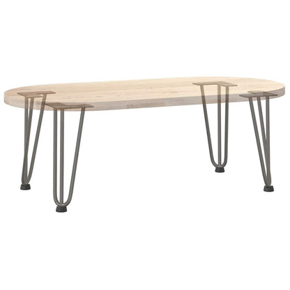 Haarnadelbeine für Couchtisch 4 Stk. Naturstahl 30 cm Massivstahl