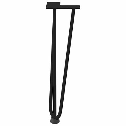 Haarnadelbeine für Couchtisch 4 Stk. Schwarz 42 cm Massivstahl
