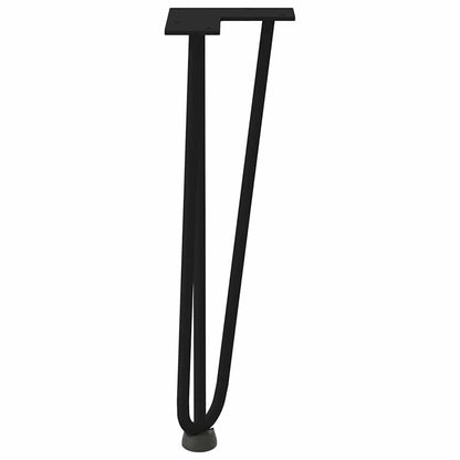 Haarnadelbeine für Couchtisch 4 Stk. Schwarz 42 cm Massivstahl