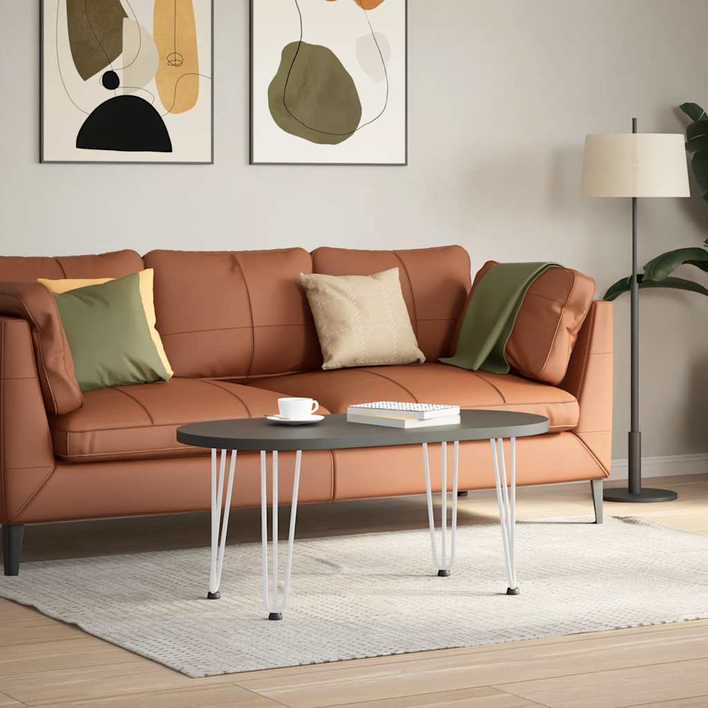 Haarnadelbeine für Couchtisch 4 Stk. Weiß 42 cm Massivstahl
