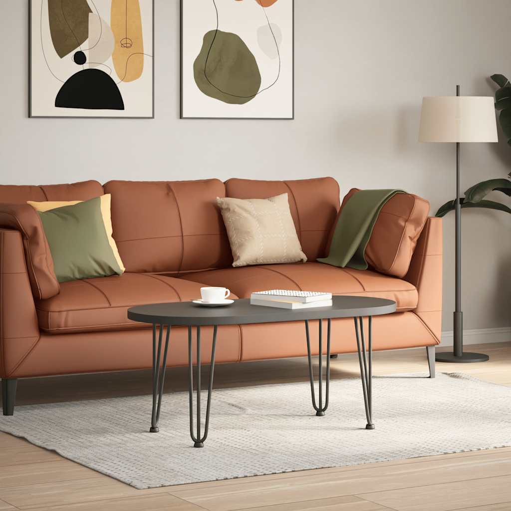Haarnadelbeine für Couchtisch 4 Stk. Anthrazit 42 cm Massivstahl