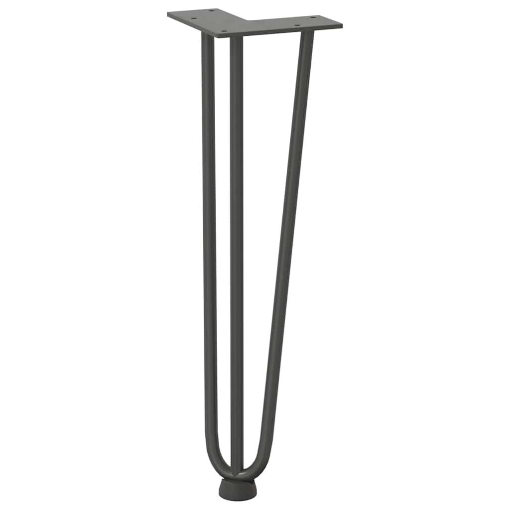 Haarnadelbeine für Couchtisch 4 Stk. Anthrazit 42 cm Massivstahl