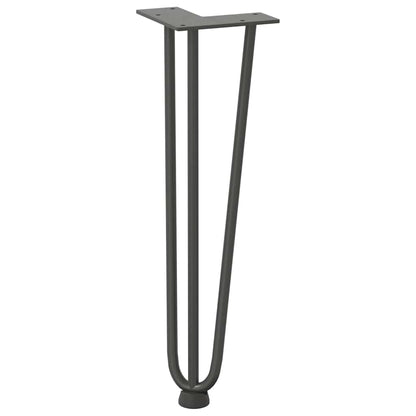 Haarnadelbeine für Couchtisch 4 Stk. Anthrazit 42 cm Massivstahl