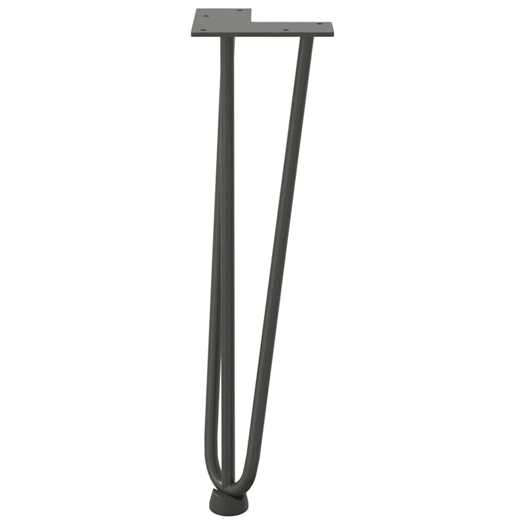 Haarnadelbeine für Couchtisch 4 Stk. Anthrazit 42 cm Massivstahl