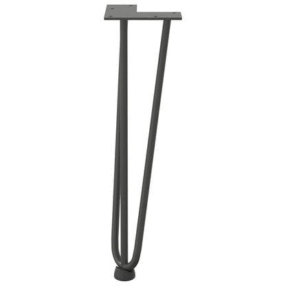 Haarnadelbeine für Couchtisch 4 Stk. Anthrazit 42 cm Massivstahl