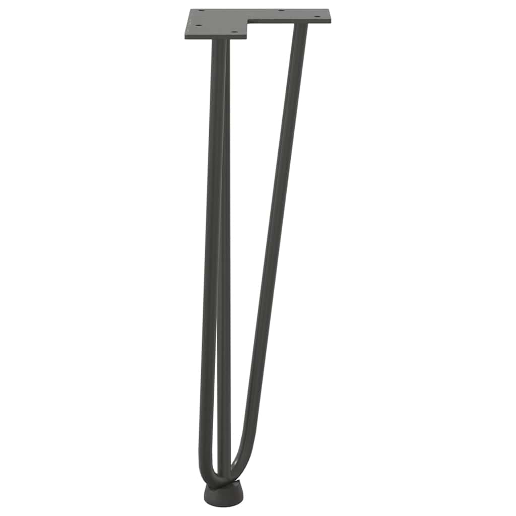 Haarnadelbeine für Couchtisch 4 Stk. Anthrazit 42 cm Massivstahl