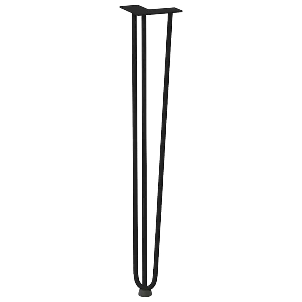 Haarnadelbeine für Konsolentische 4 Stk. Schwarz 72 cm Massivstahl