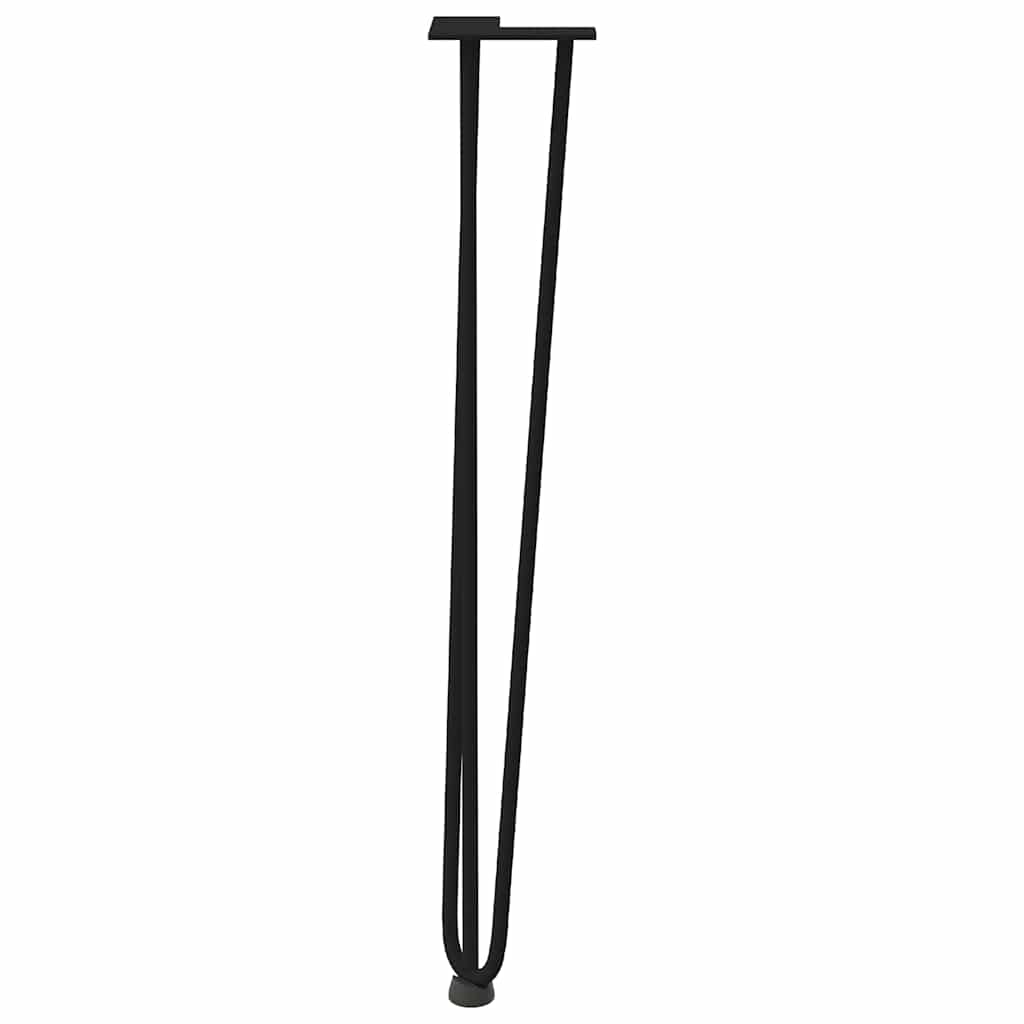 Haarnadelbeine für Konsolentische 4 Stk. Schwarz 72 cm Massivstahl