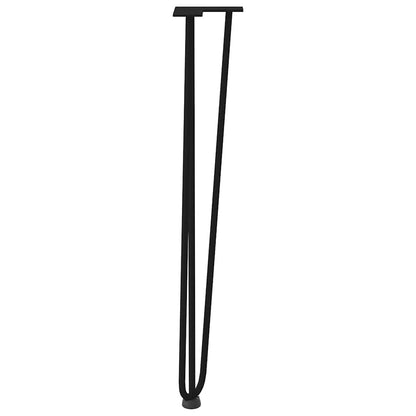 Haarnadelbeine für Konsolentische 4 Stk. Schwarz 72 cm Massivstahl
