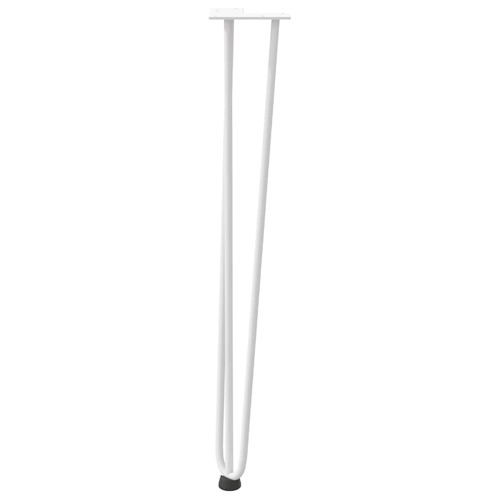 Haarnadelbeine für Konsolentische 4 Stk. Weiß 72 cm Massivstahl