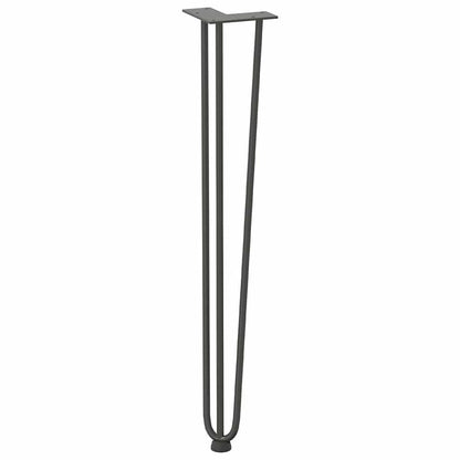 Haarnadelbeine für Konsolentische 4 Stk. Anthrazit 72 cm Massivstahl