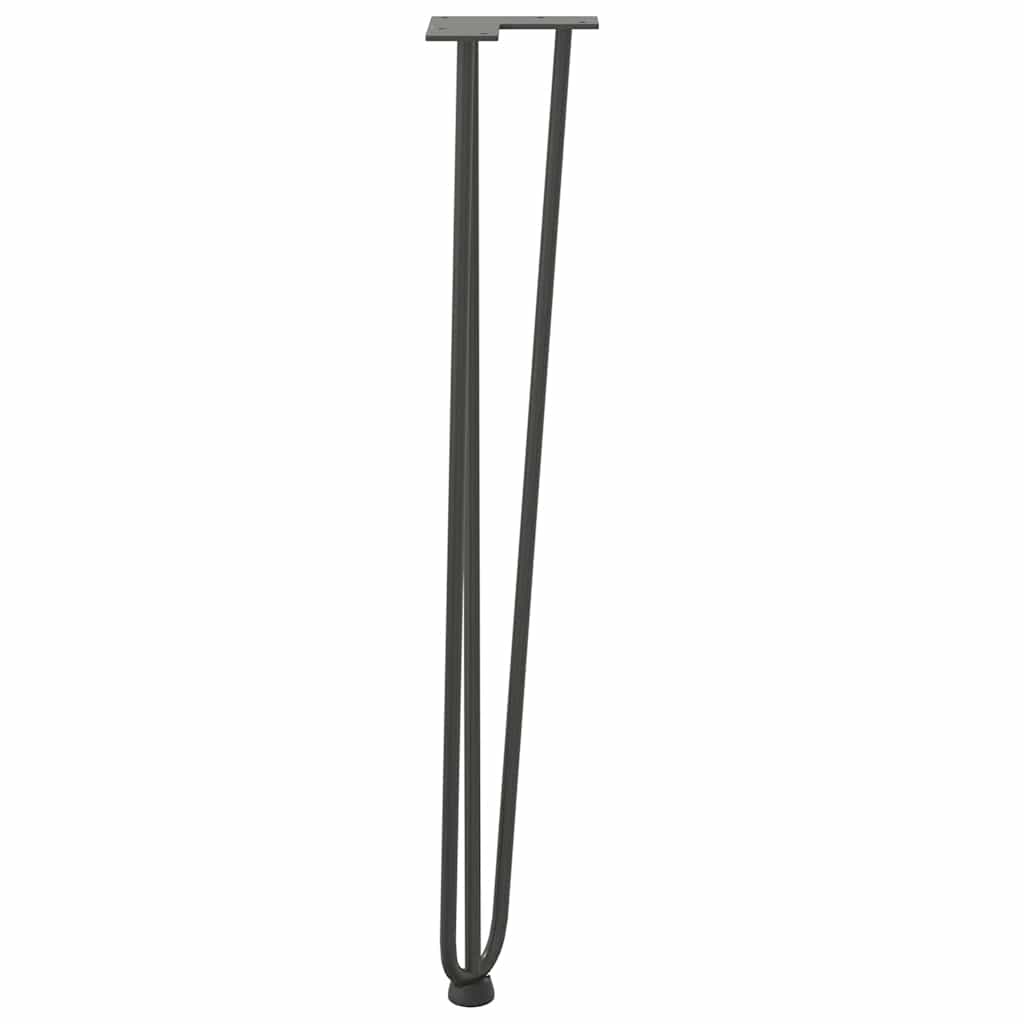 Haarnadelbeine für Konsolentische 4 Stk. Anthrazit 72 cm Massivstahl