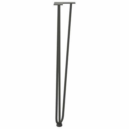 Haarnadelbeine für Konsolentische 4 Stk. Anthrazit 72 cm Massivstahl