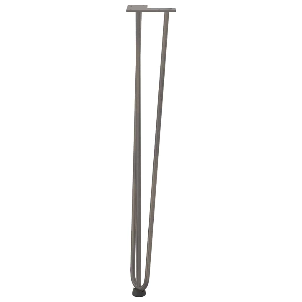 Haarnadelbeine für Konsolentische 4 Stk. Naturstahl 72 cm Massivstahl