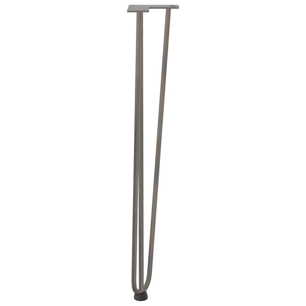 Haarnadelbeine für Konsolentische 4 Stk. Naturstahl 72 cm Massivstahl