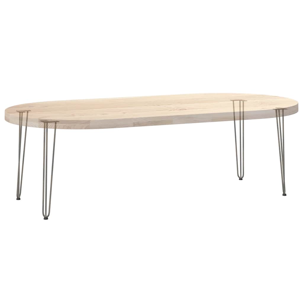 Haarnadelbeine für Konsolentische 4 Stk. Naturstahl 72 cm Massivstahl