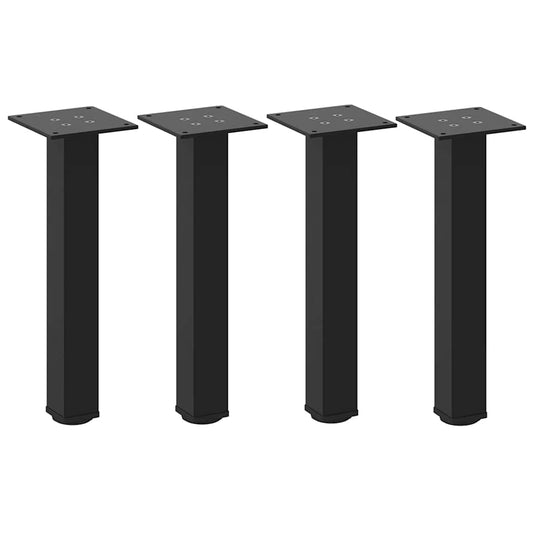 Couchtischbeine 4 Stk. Schwarz 42-44 cm Stahl
