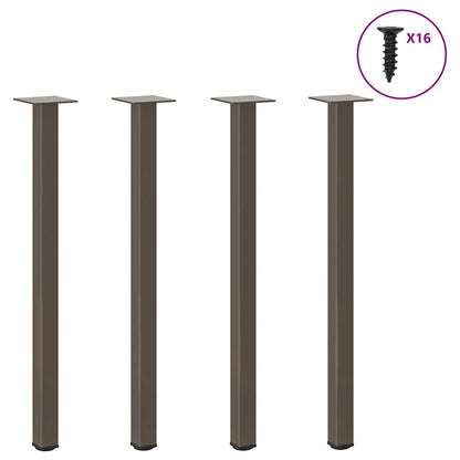 Konsolentischbeine 4 Stk. Naturstahl 72-74 cm Stahl