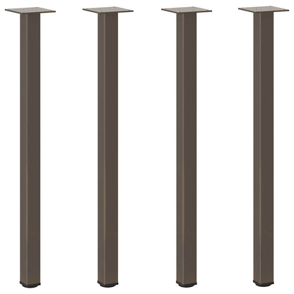 Konsolentischbeine 4 Stk. Naturstahl 72-74 cm Stahl