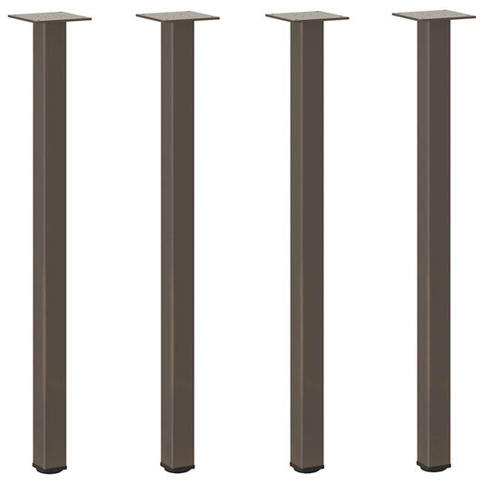 Konsolentischbeine 4 Stk. Naturstahl 72-74 cm Stahl