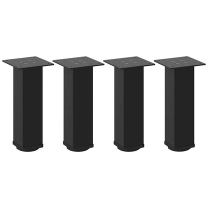Couchtischbeine 4 Stk. Schwarz 42-44 cm Stahl