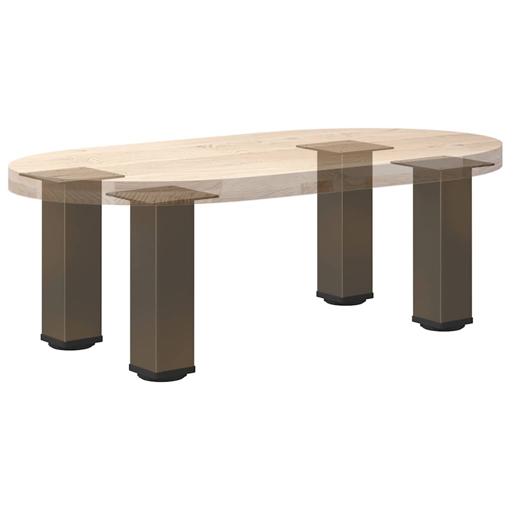 Couchtischbeine 4 Stk. Naturstahl 42-44 cm Stahl