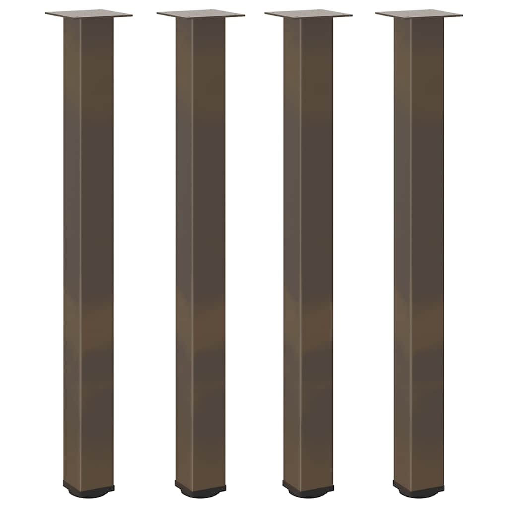Bartischbeine 4 Stk. Naturstahl 90-92 cm Stahl