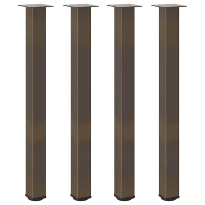 Bartischbeine 4 Stk. Naturstahl 90-92 cm Stahl