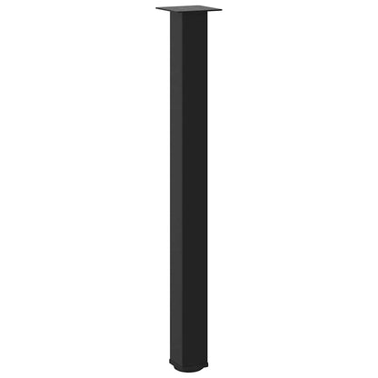 Bartischbeine 4 Stk. Schwarz 100-102 cm Stahl