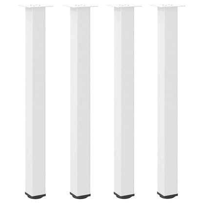 Bartischbeine 4 Stk. Weiß 100-102 cm Stahl