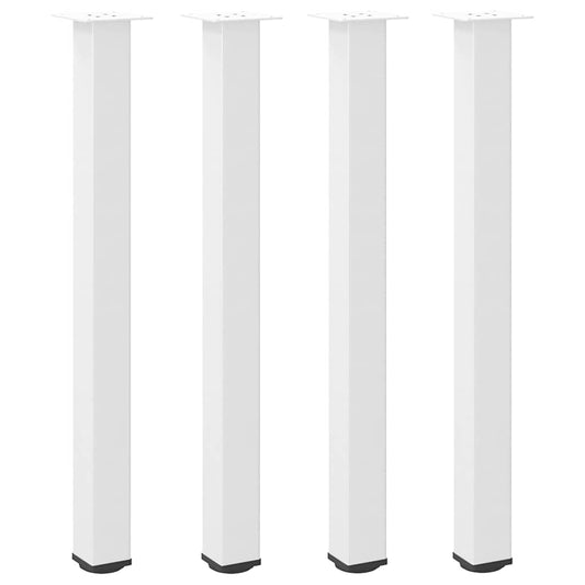 Bartischbeine 4 Stk. Weiß 100-102 cm Stahl