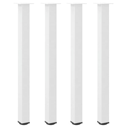 Bartischbeine 4 Stk. Weiß 110-112 cm Stahl