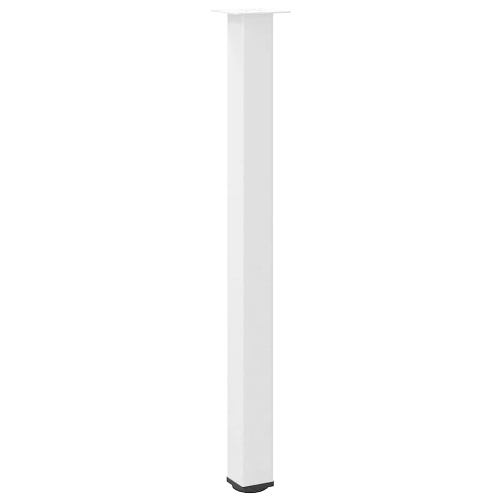 Bartischbeine 4 Stk. Weiß 110-112 cm Stahl