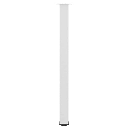 Bartischbeine 4 Stk. Weiß 110-112 cm Stahl