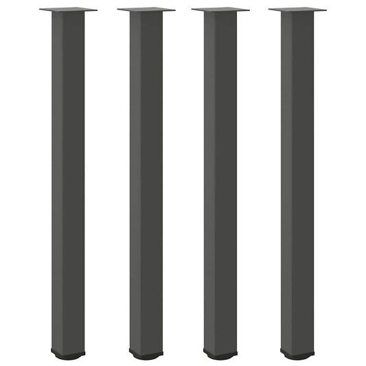 Bartischbeine 4 Stk. Anthrazit 110-112 cm Stahl