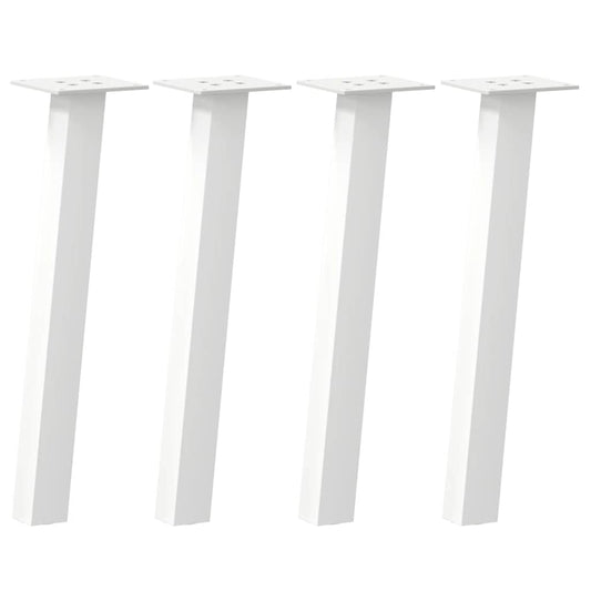 Couchtischbeine 4 Stk. Weiß 42 cm Stahl