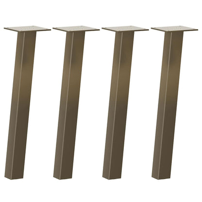 Couchtischbeine 4 Stk. Naturstahl 42 cm Stahl