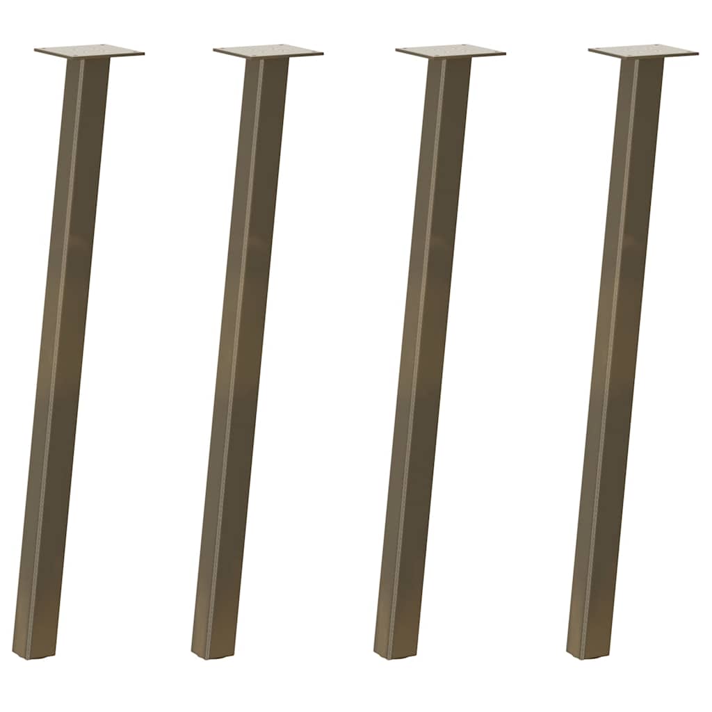Konsolentischbeine 4 Stk. Naturstahl 72 cm Stahl