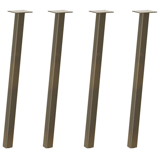 Konsolentischbeine 4 Stk. Naturstahl 72 cm Stahl