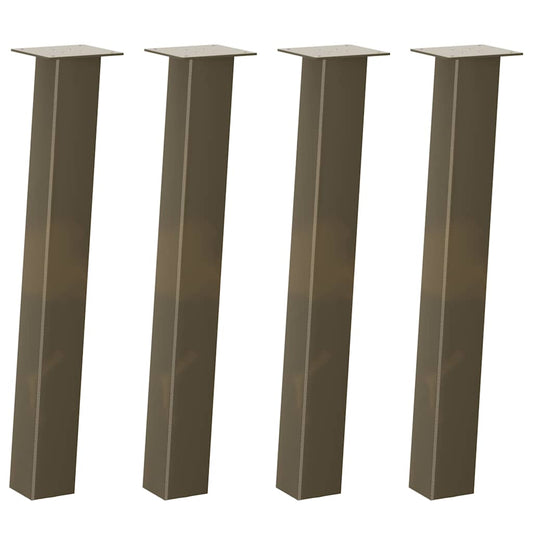 Konsolentischbeine 4 Stk. Naturstahl 72 cm Stahl