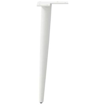 Couchtischbeine Konische Form 4 Stk. Weiß 30-31 cm Stahl