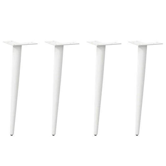 Couchtischbeine Konische Form 4 Stk. Weiß 42-43 cm Stahl