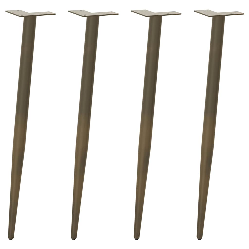 Konsolentisch Beine Konische Form 4 Stück Naturstahl 72-73cm Stahl